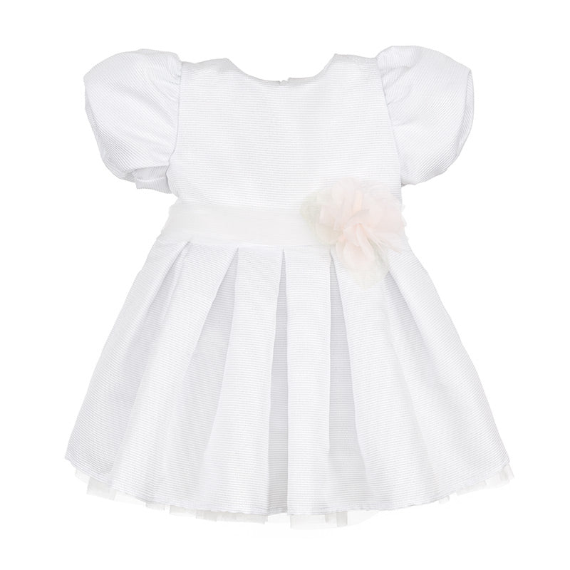 nanan-abito-cerimonia-bianco-neonata-con-rosa-in-tulle image 1