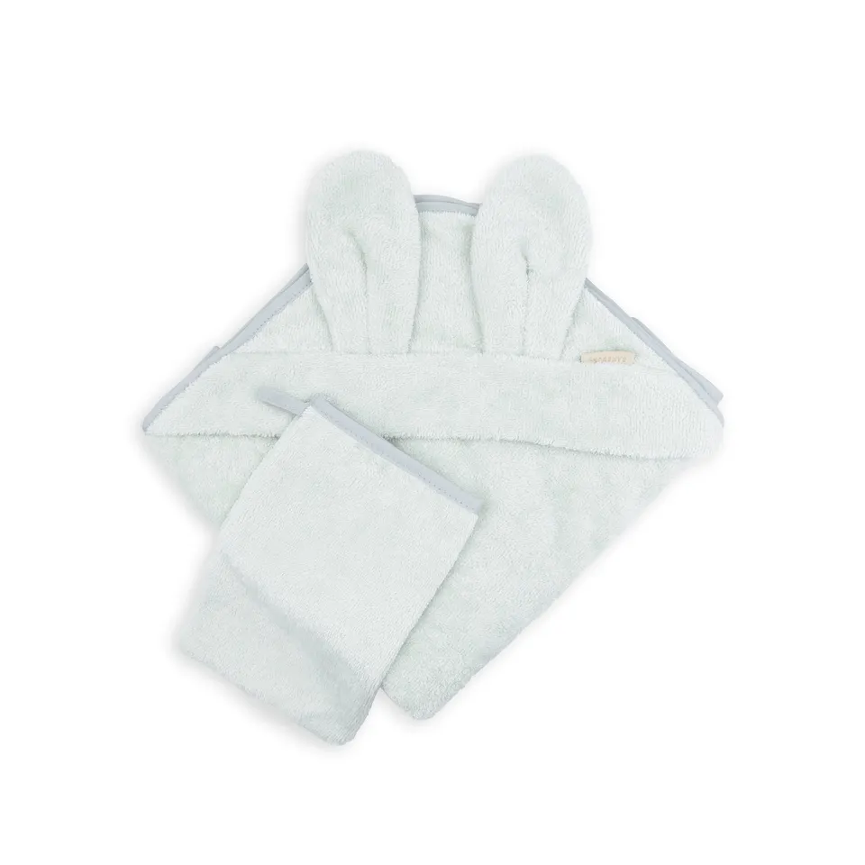 bamboom-asciugamano-neonato-con-orecchie-guanto-sky-grey-352 image 1