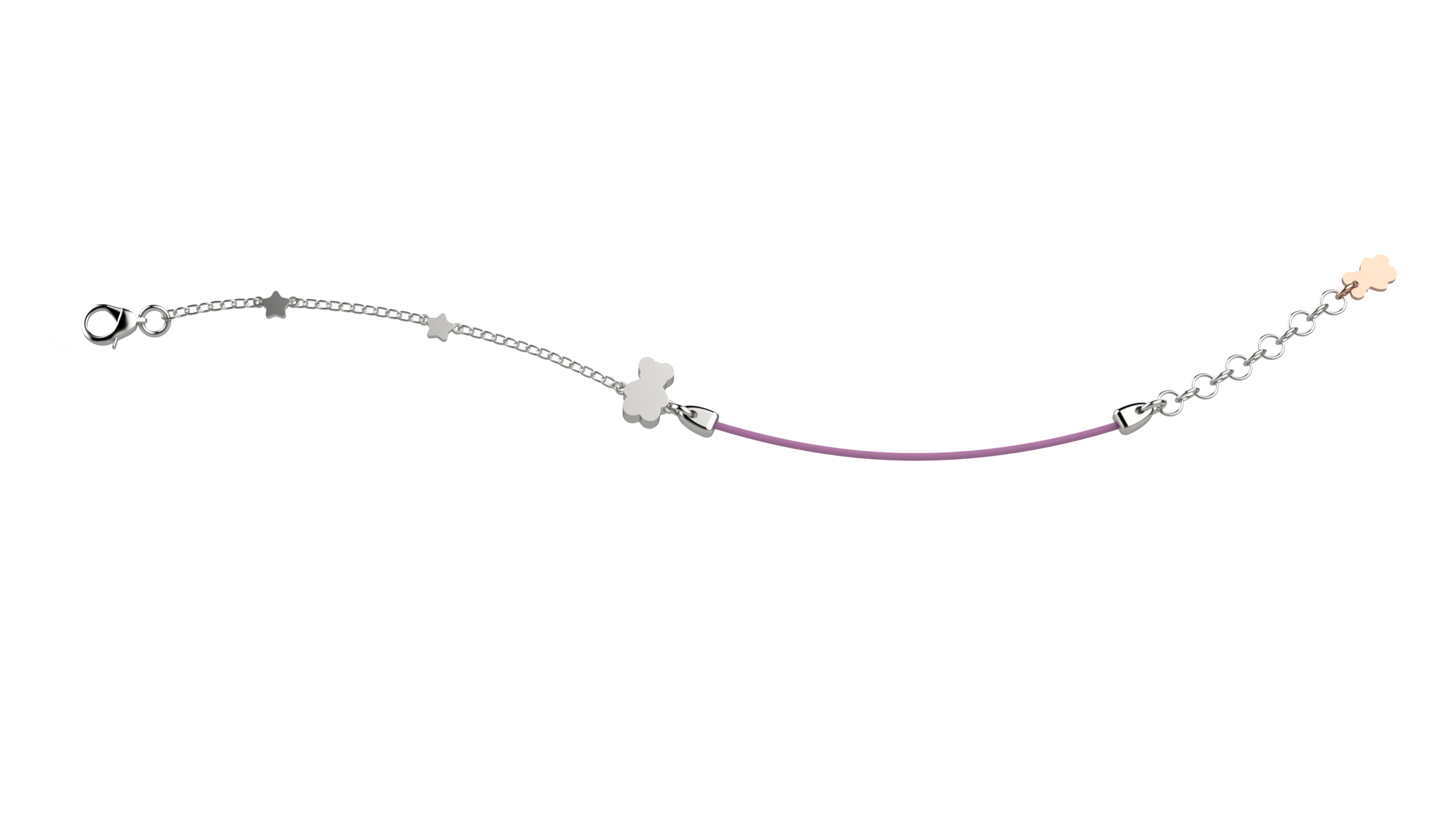 nanan-bijou-bracciale-argento-925-con-orsetto-laccio-lilla-2 image 2