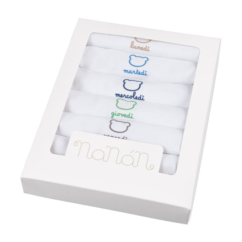 nanan-scatola-body-della-settimana-set-7-body-neonato-idea-regalo image 1