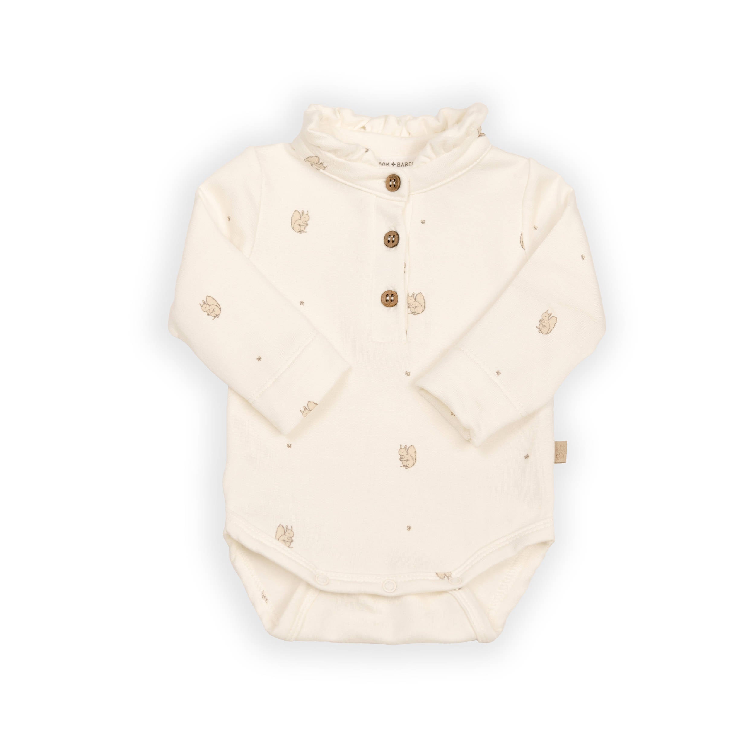 bamboom-body-a-polo-con-colletto-volant-print-squirrel-344 image 1