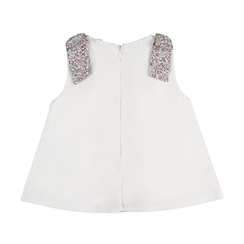 nanan-blusa-fiorata-con-culotte-in-popeline-off-white image 3