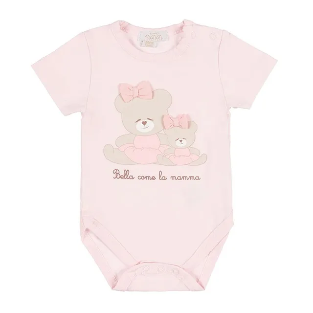 nanan-body-rosa-bella-come-la-mamma-maniche-corte image 1