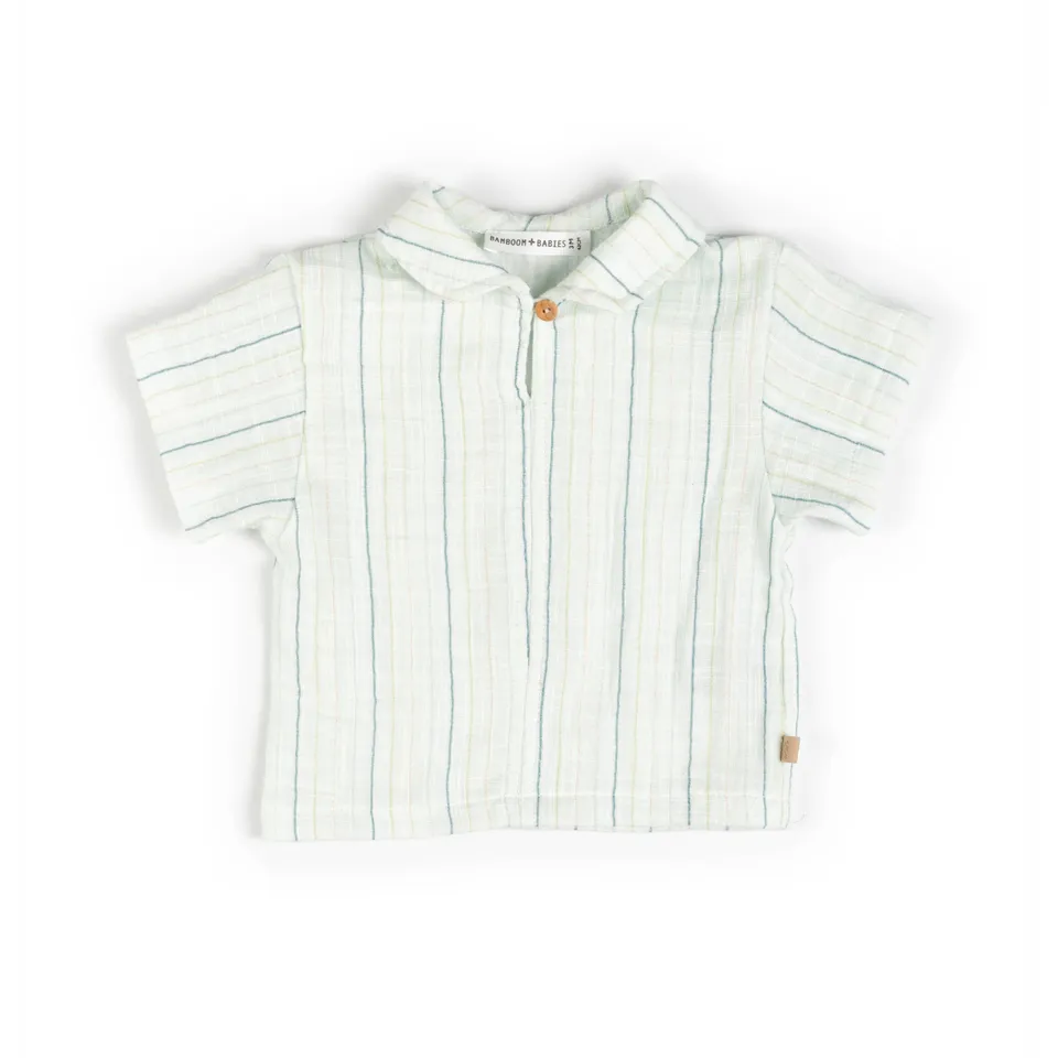 bamboom-shirt-con-colletto-stripe-acqua-271-camicia-bimbo-lino-look image 1