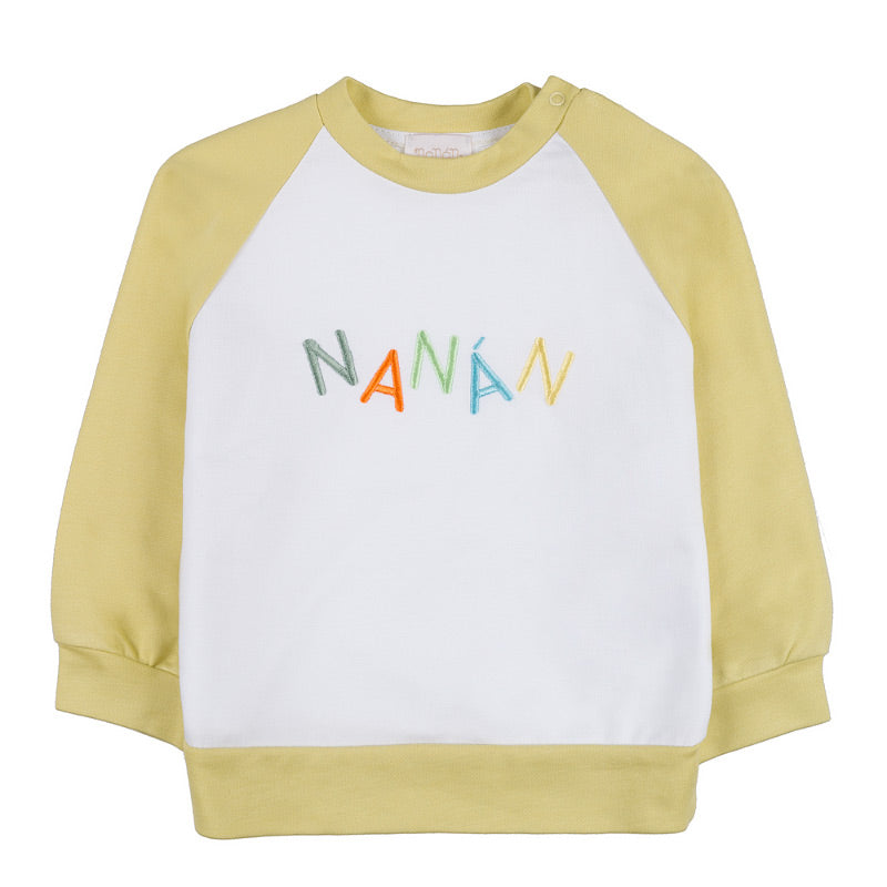 nanan-felpa-con-maniche-raglan-e-scritta-nan-n-colorata image 1