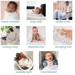 aden-anais-essentials-mussola-in-cotone-swaddle-4-pack-disney-lilo-and-stitch image 7
