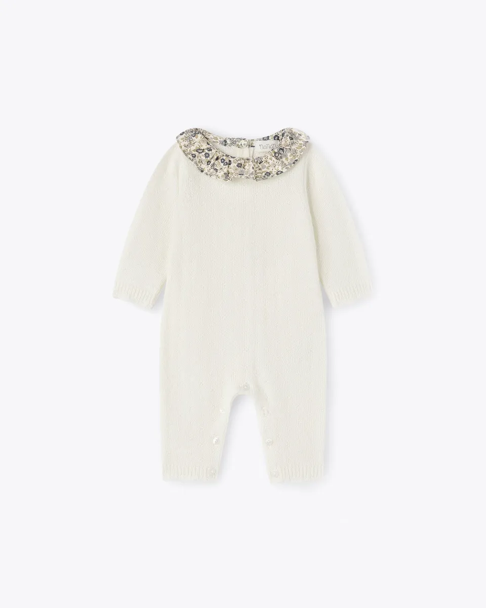nanan-tutina-avorio-in-filo-traforato-misto-cashmere-con-colletto image 1