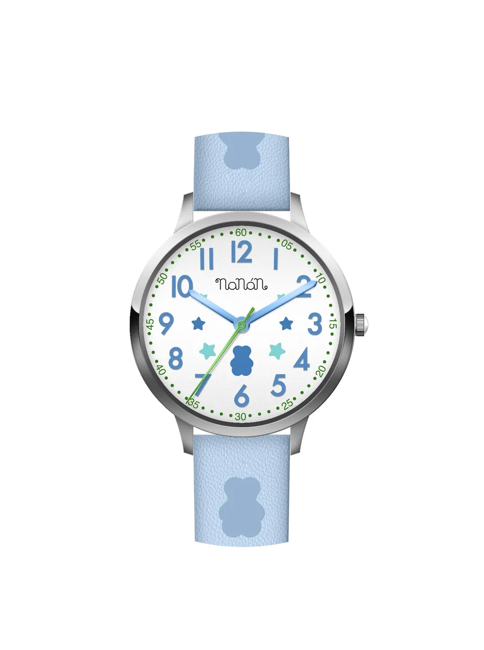 nanan-orologio-bambino-bianco-azzurro-silver-tato image 1