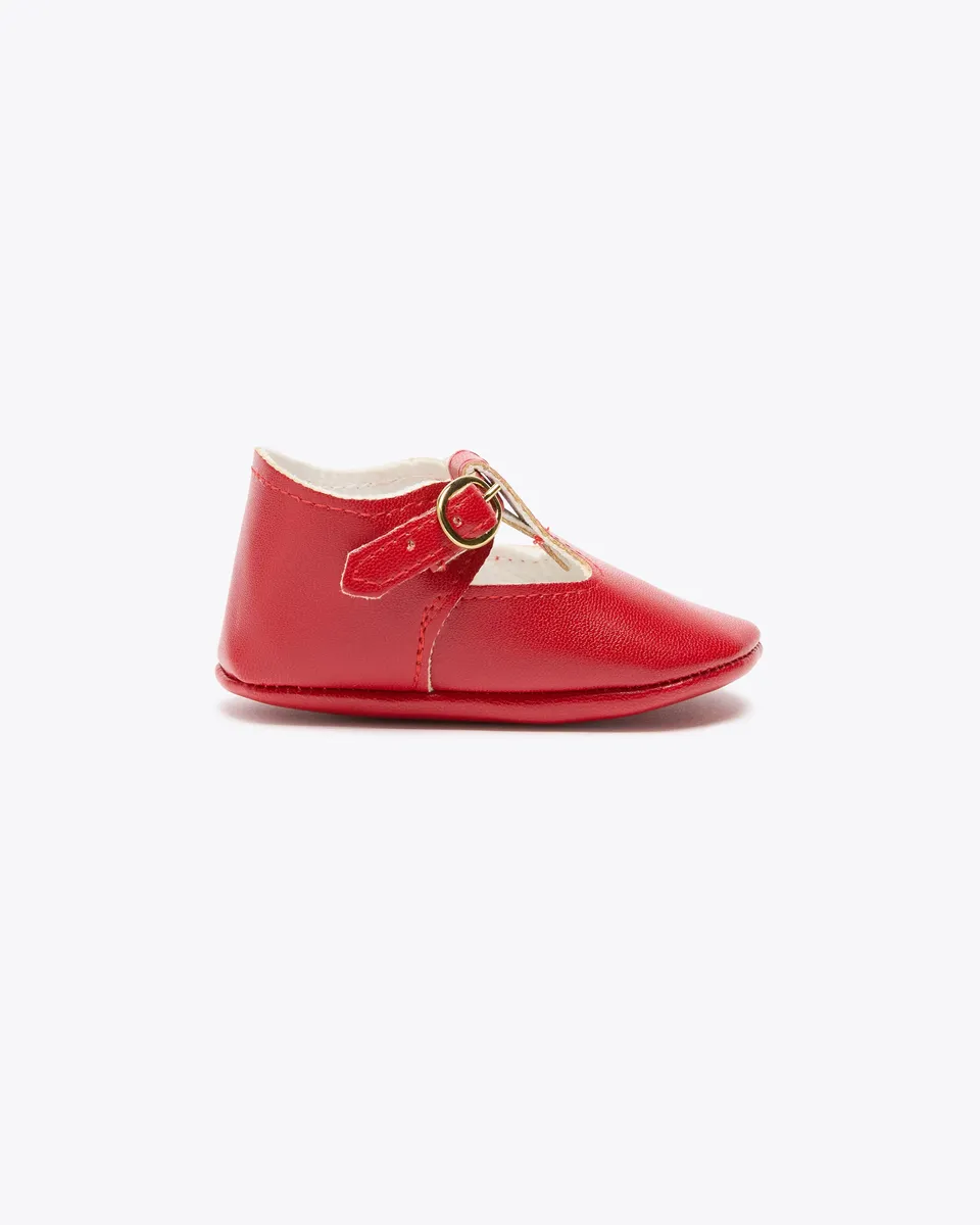 nanan-scarpine-neonato-rosse-in-ecopelle image 1