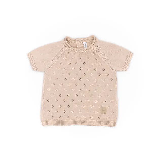 bamboom-knitted-maglia-neonato-traforata-maniche-corte-rosa-04 image 1