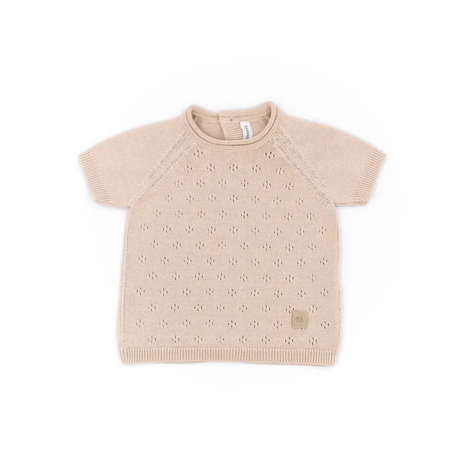 bamboom-knitted-maglia-neonato-traforata-maniche-corte-rosa-04 image 1