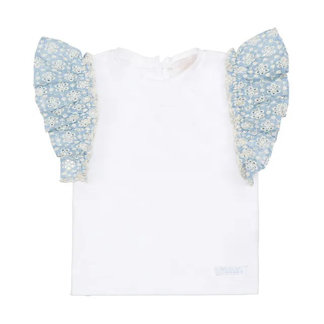 nanan-t-shirt-azzurra-con-frappa-in-sangallo-senza-maniche image 1