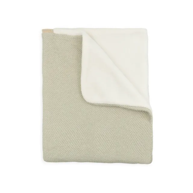 bamboom-sage-olive-410-copertina-lettino-brushed-peluche image 1