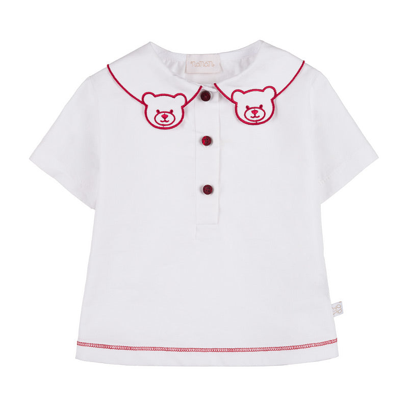nanan-blusa-neonata-con-colletto-orsetti image 1