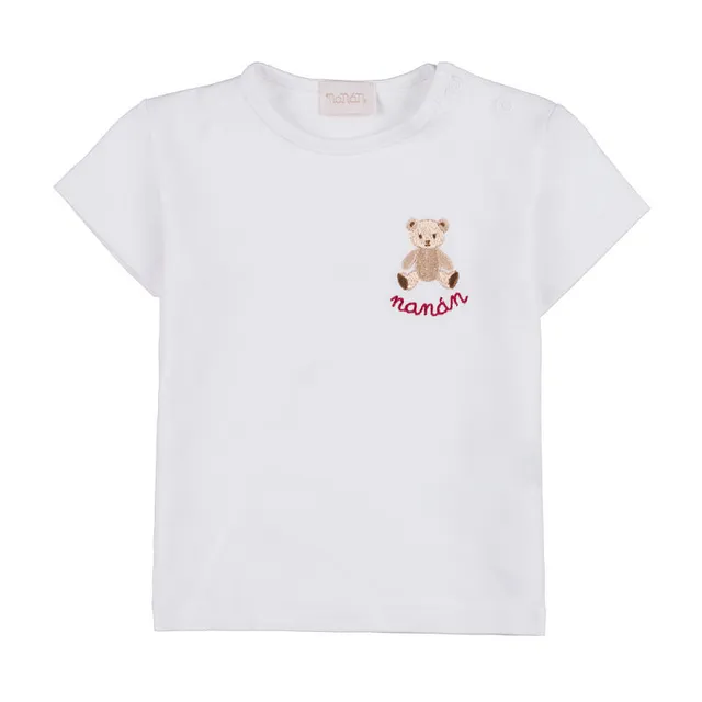 nanan-t-shirt-bebe-con-ricamo-orsetto image 1