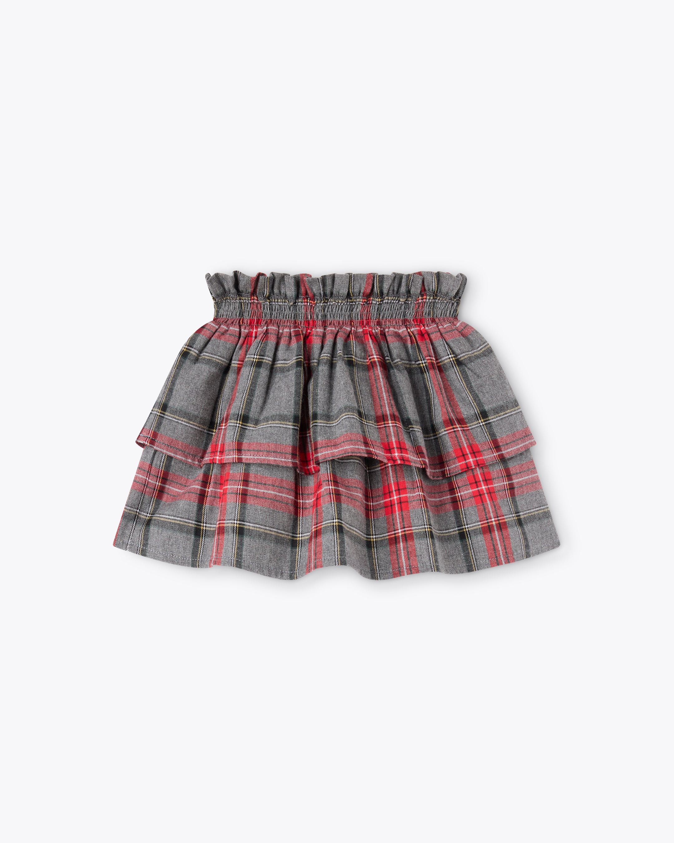 nanan-gonnellina-scozzese-grigio-e-rosso-a-balze image 1