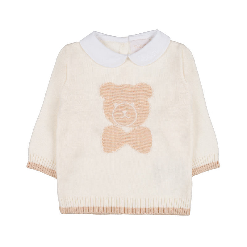 nanan-tutina-2-pezzi-in-filo-beige-con-colletto-orsetto image 1
