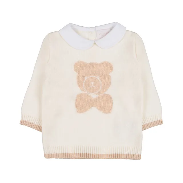 nanan-tutina-2-pezzi-in-filo-beige-con-colletto-orsetto image 1