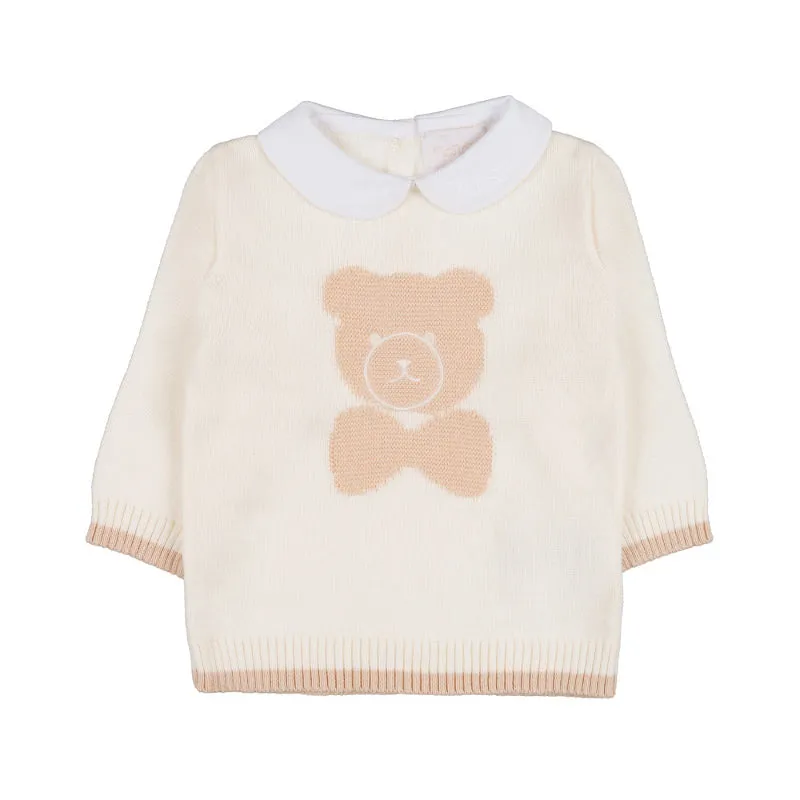 nanan-tutina-2-pezzi-in-filo-beige-con-colletto-orsetto image 1