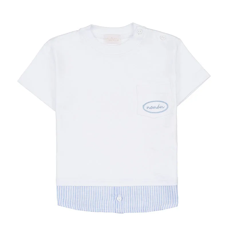 nanan-t-shirt-bianca-con-taschino-bambino image 1