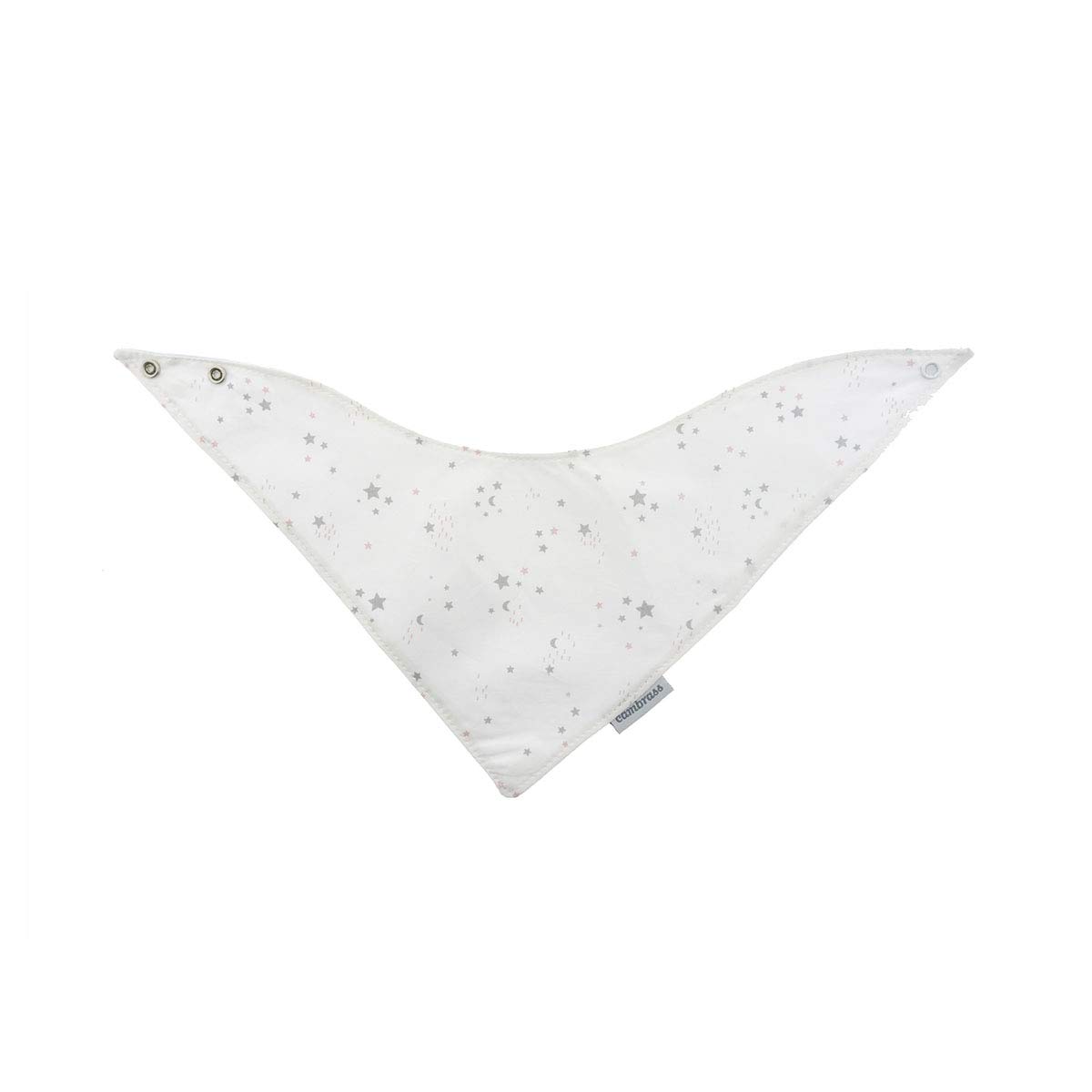 bavaglino-tondo-con-velcro-cambrass-sky-rosa-stella-16x19-cm image 1