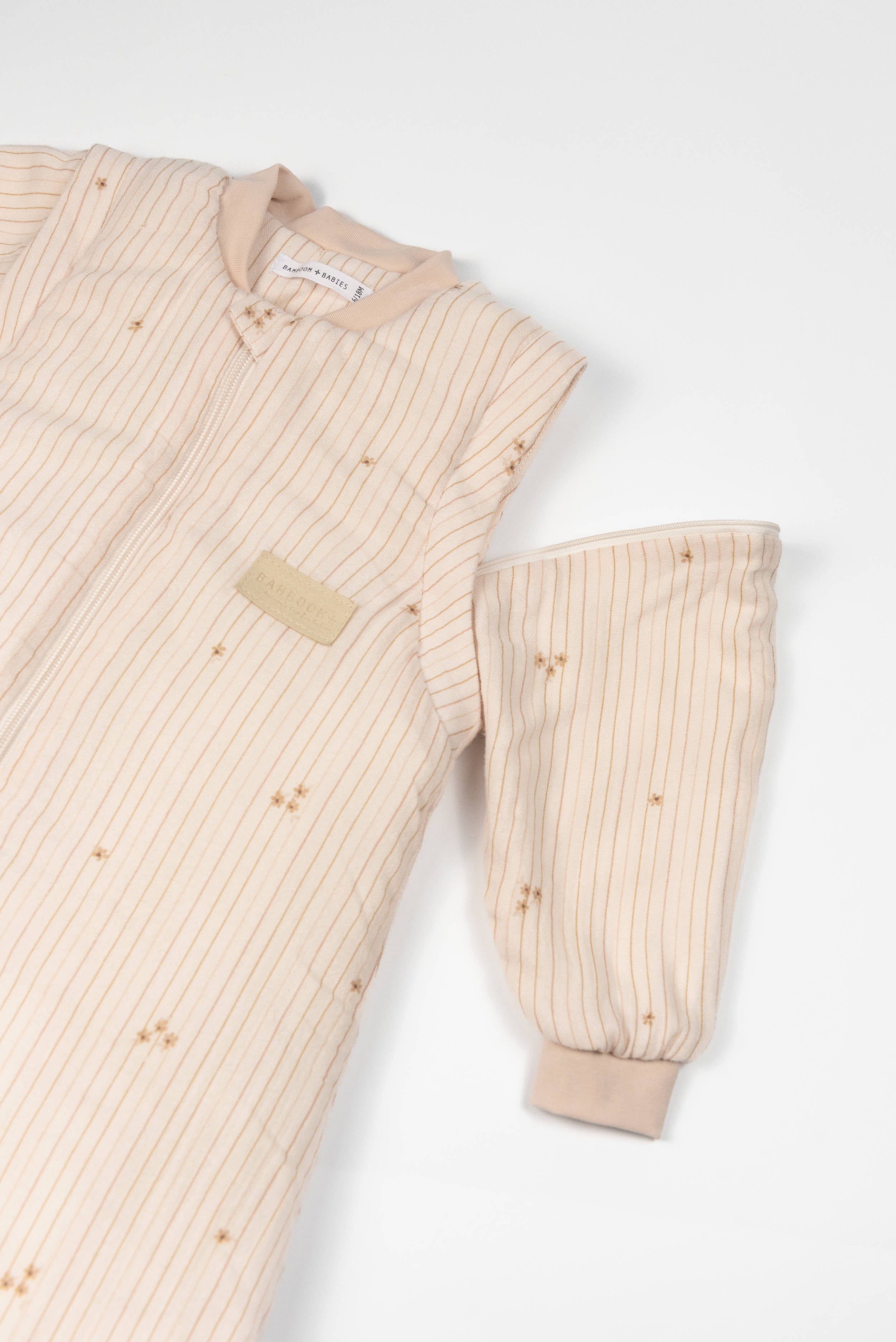 bamboom-sacco-nanna-mini-6-18m-tog-2-7-con-maniche-e-piedini-flowers-stripe-533 image 2