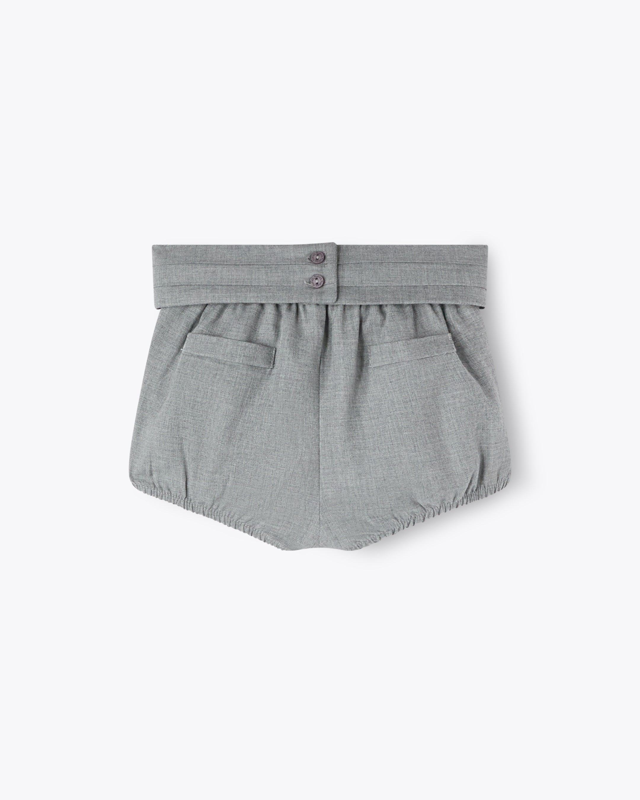 nanan-completo-2-pezzi-body-avorio-con-papillon-e-bloomer-grigio image 4