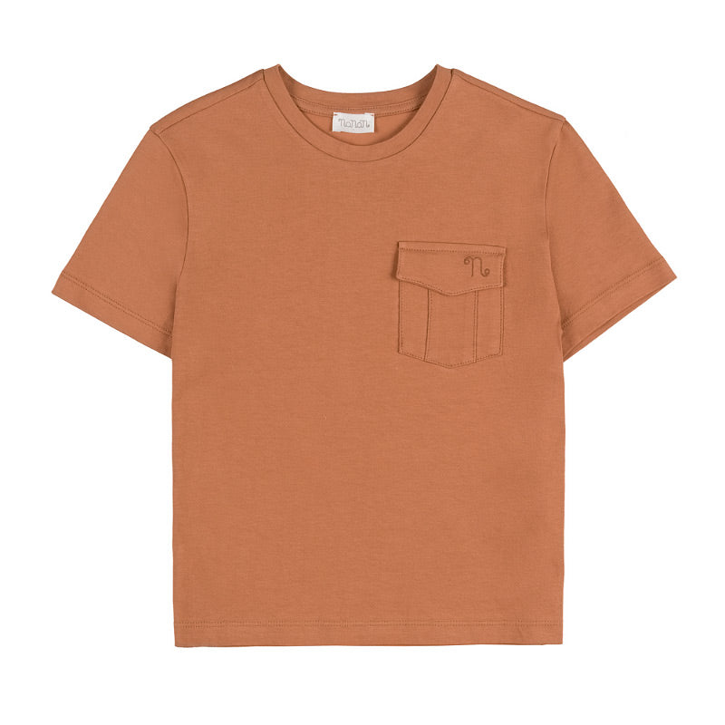 nanan-t-shirt-marrone-con-taschino-bimbo-maglietta image 2