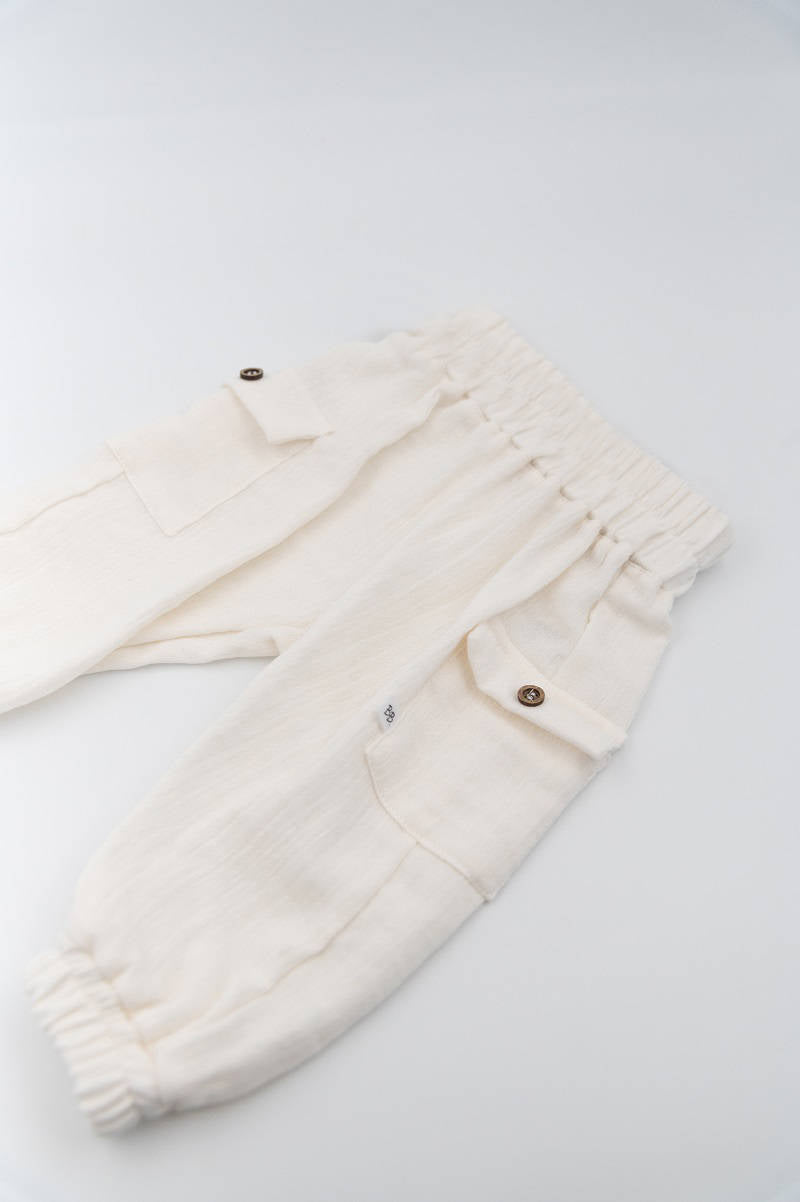 bamboom-pantalone-con-tasche-laterali-bianco-61 image 2