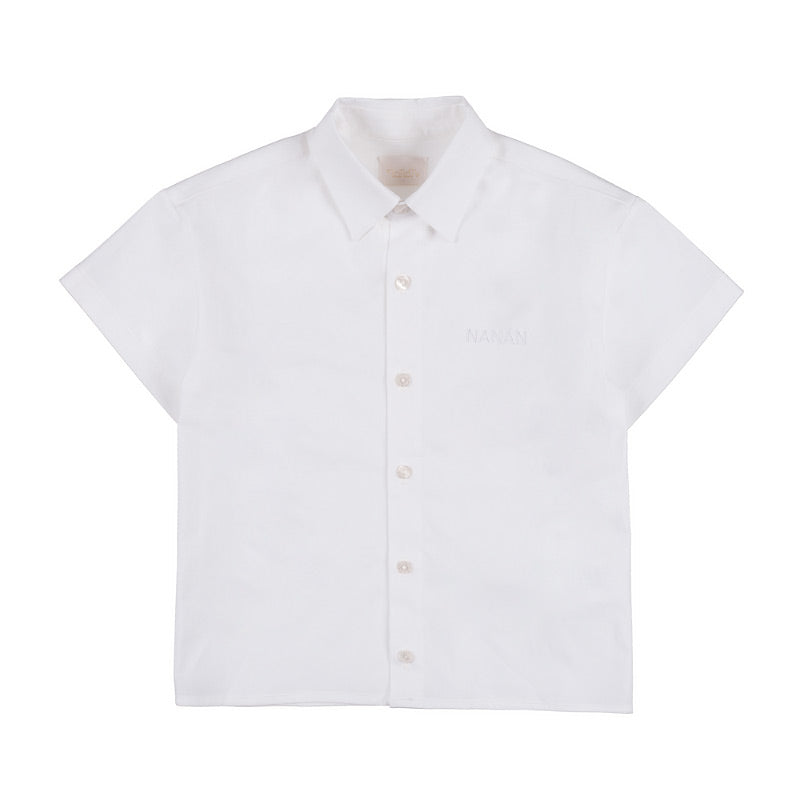 nanan-camicia-neonato-mezza-manica-con-ricamo image 1