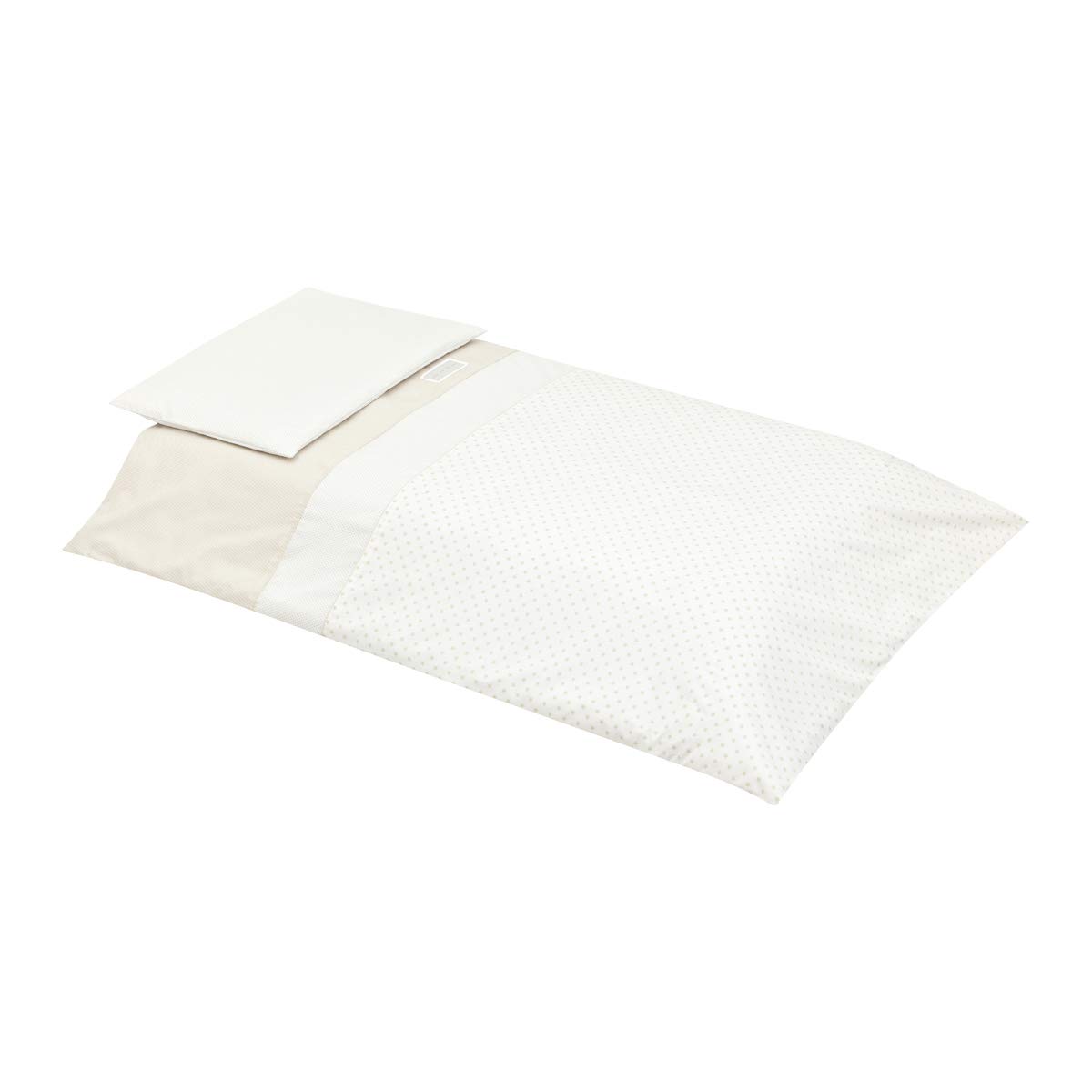 cambrass-35098-set-copripiumino-100x140-cm-federa-cuscino-star-beige image 1