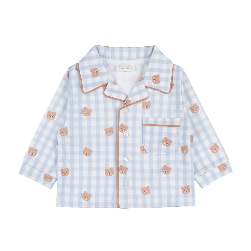 nanan-pigiama-azzurro-orsetti-allover-due-pezzi image 1