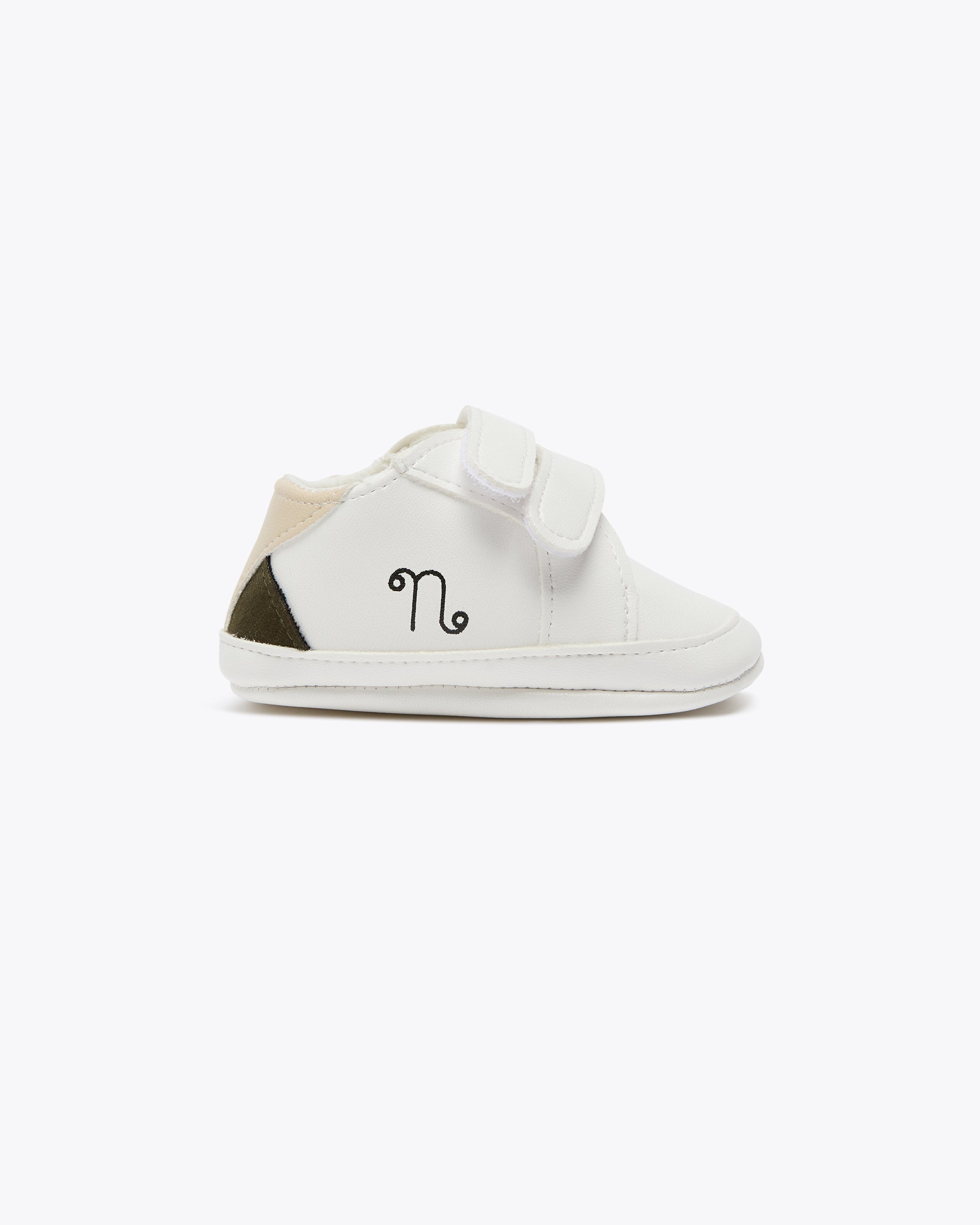 nanan-sneakers-bianca-con-chiusura-a-strappi-neonato image 1