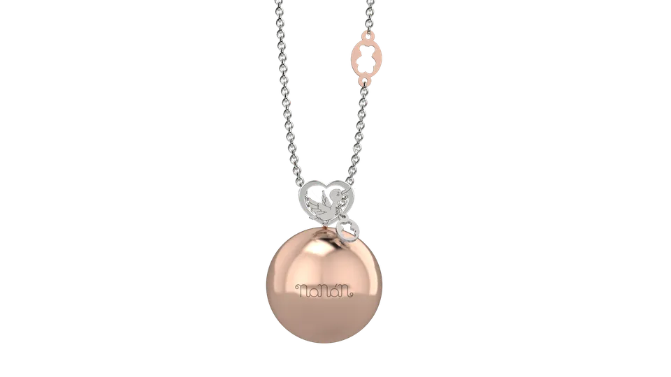 nanan-pendente-ag-925-sfera-con-cicogna-nel-cuore image 1