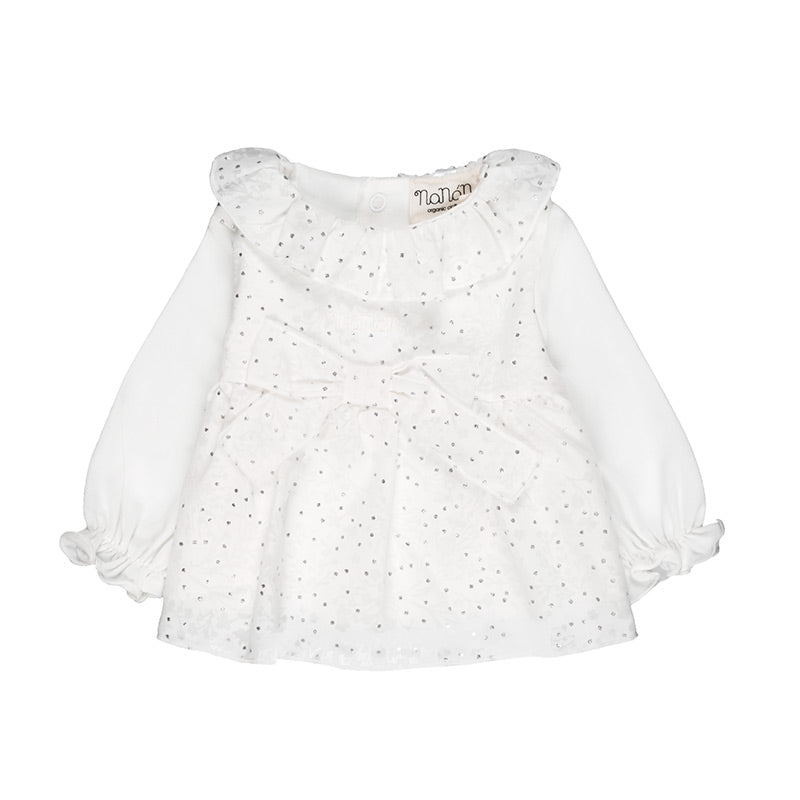 nanan-tutina-due-pezzi-bianca-con-fiocco image 1