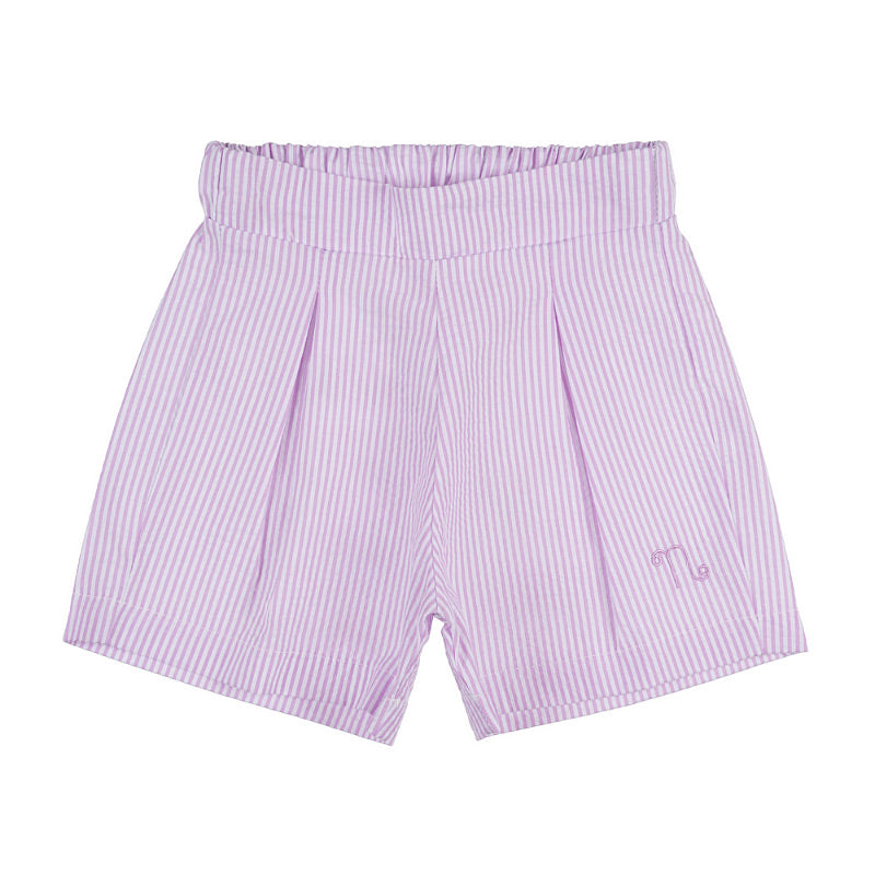 nanan-shorts-a-righe-lilla-e-bianche-bimba image 2