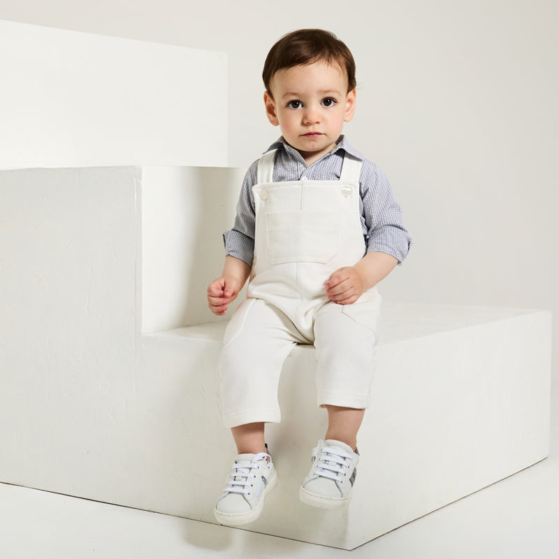 nanan-salopette-off-white-in-cotone-con-bretelle image 1