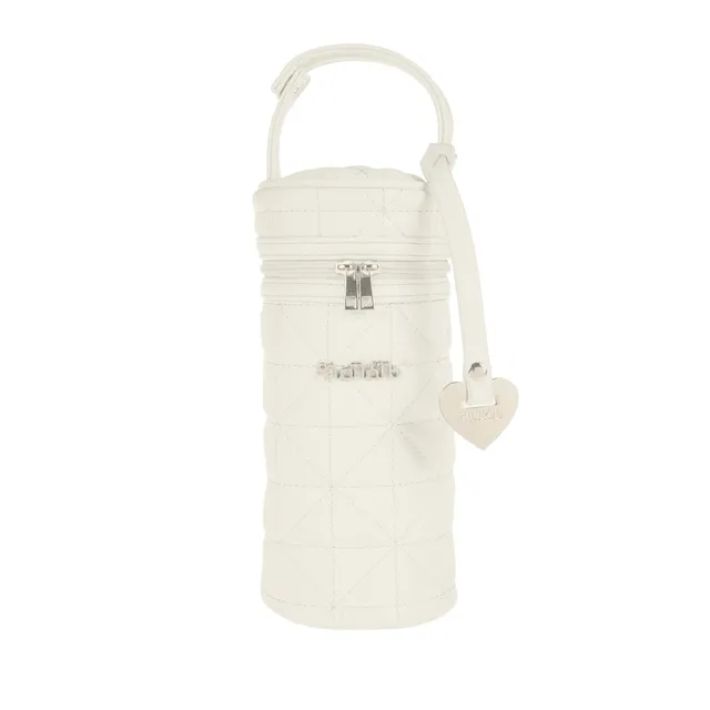 nanan-portabiberon-pastello-bianco-trapuntato-ecopelle image 1