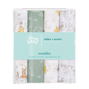aden-anais-essentials-muslin-swaddle-winnie-friends-4pz image 6