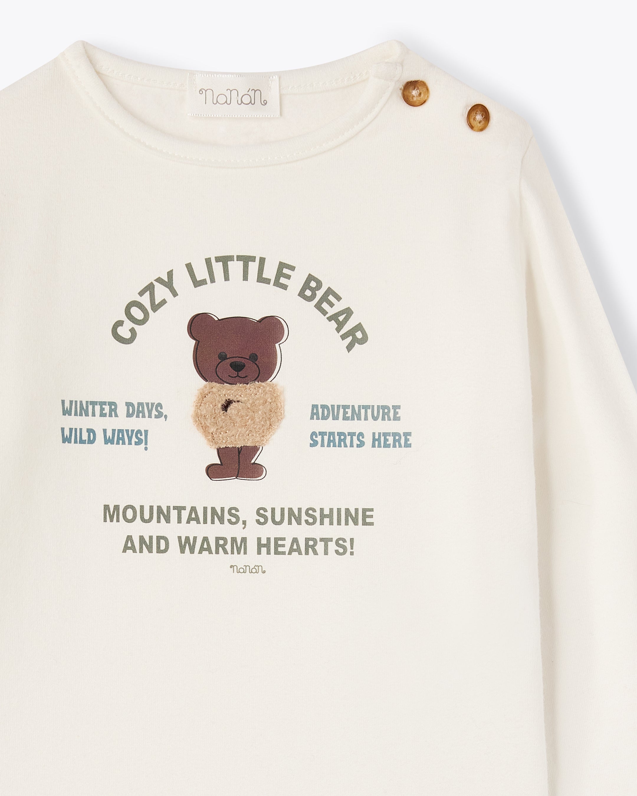 nanan-t-shirt-avorio-manica-lunga-jersey-con-tato-bimbo image 3
