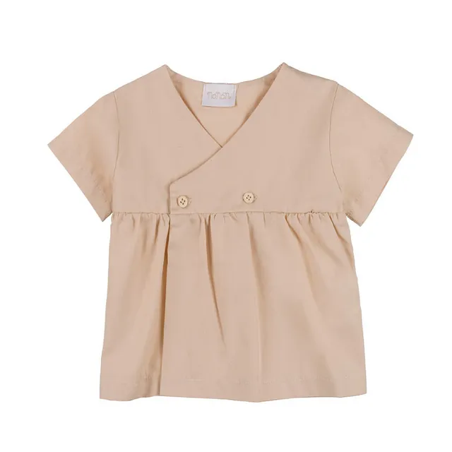 nanan-blusa-bianca-neonata-con-bottoncini image 1