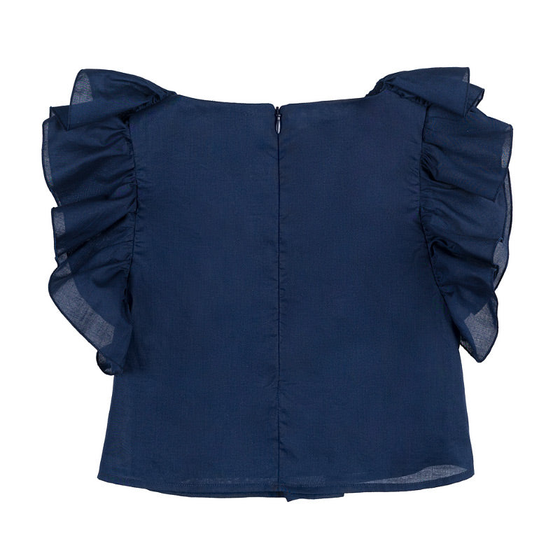 nanan-blusa-blu-con-frappe-e-volant-made-in-italy image 4