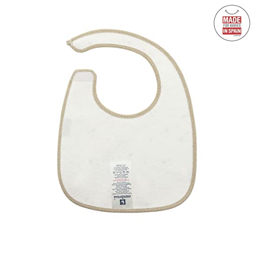 bavaglino-quadrato-con-velcro-cambrass-sky-beige-stella-20x26-cm image 8