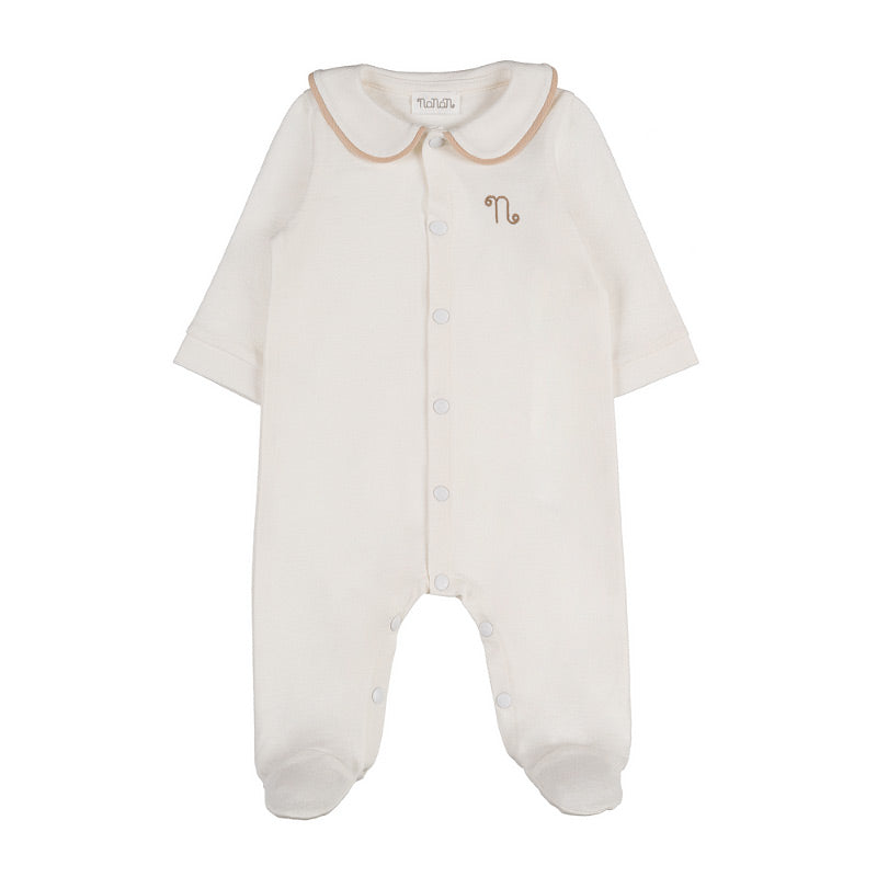 nanan-tutina-aperta-davanti-off-white-piquet-con-piping-beige image 1