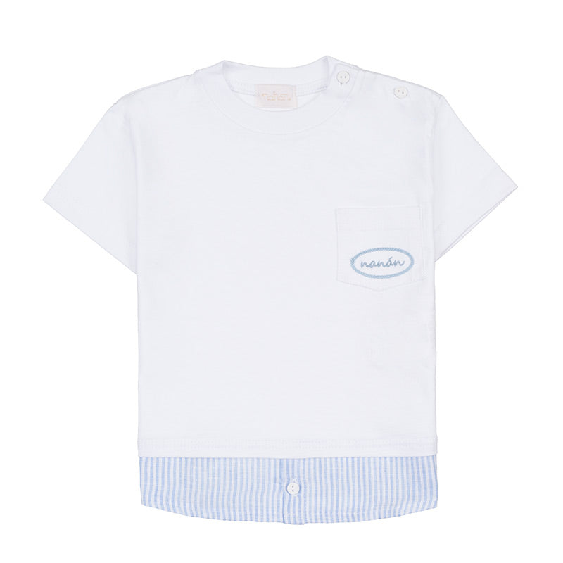 nanan-t-shirt-bianca-con-taschino-bambino image 1