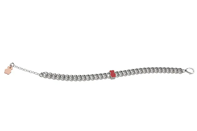 nanan-bijou-bracciale-catenina-orsetto-tato-argento-925-rosso image 1