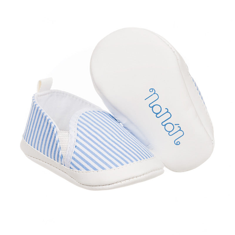 nanan-scarpine-neonato-tessuto-a-righe-azzurre image 3