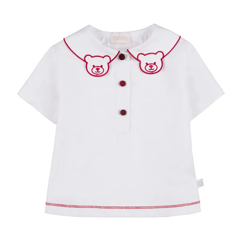 nanan-blusa-neonata-con-colletto-orsetti image 1