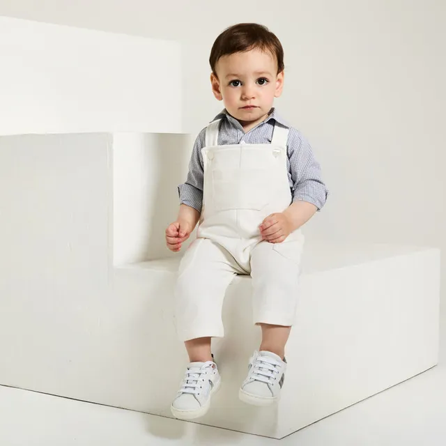 nanan-salopette-off-white-in-cotone-con-bretelle image 1