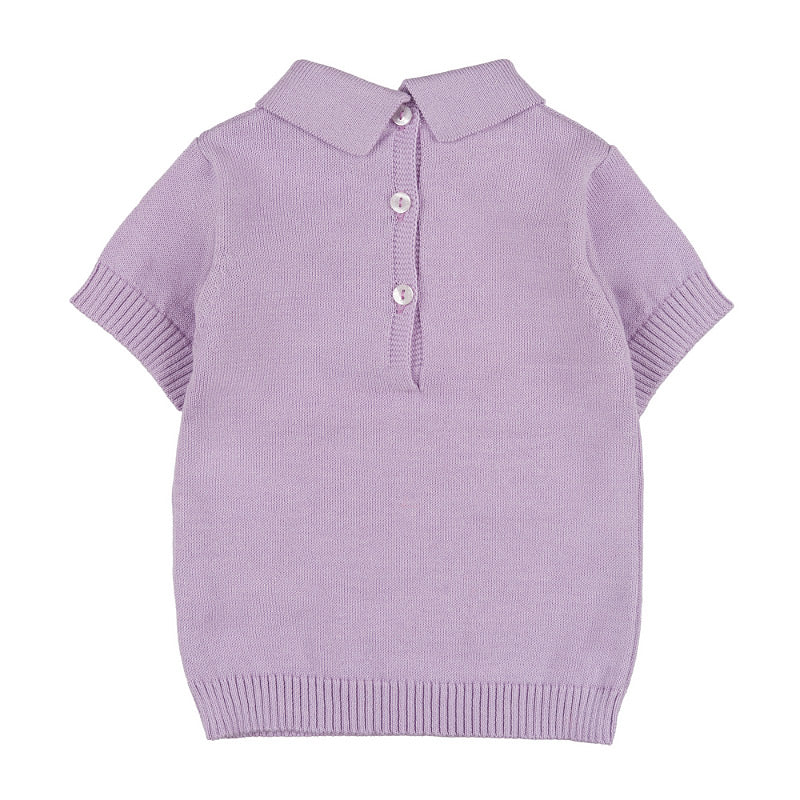 nanan-t-shirt-con-colletto-e-orsetto-ricamato image 2